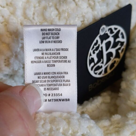 Bobeau NWT winter white nubby knit cropped turtleneck sweater, long sleeve S - Picture 10 of 10